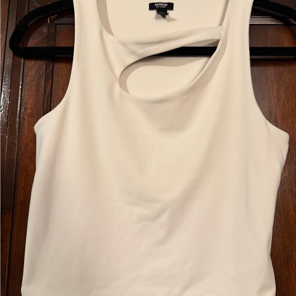 Express Cream Cutout Tank Top